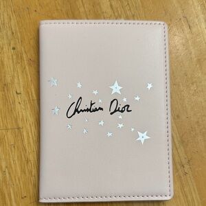 Dior Pink Star-Embellished Passport Holder